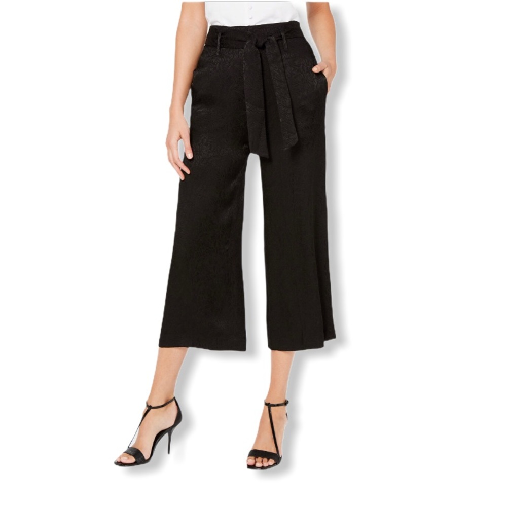 Calvin Klein Jacquard Cropped Wide Leg Pan…